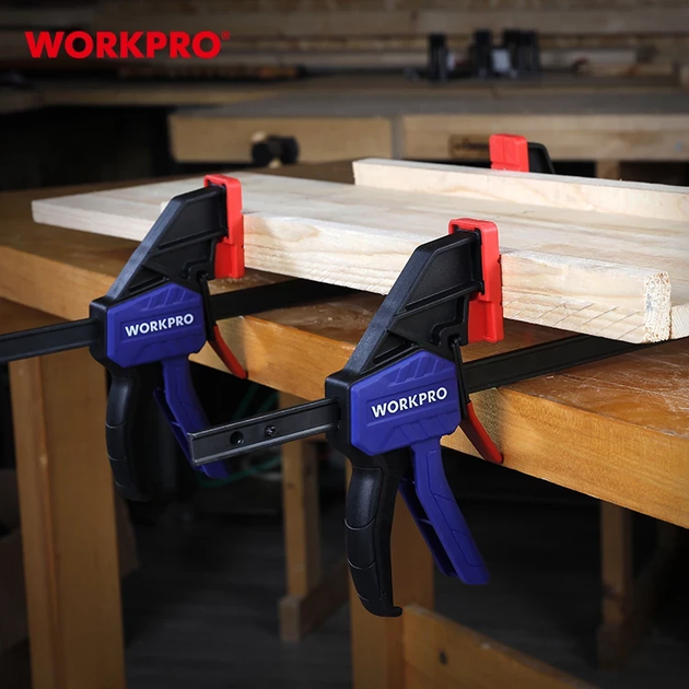 Струбцина быстрозажимная усиленная WORKPRO 300 мм PRO PLUS WP232040 - Фото 9 Струбцина быстрозажимная усиленная WORKPRO 300 мм PRO PLUS WP232040 - изображение 9