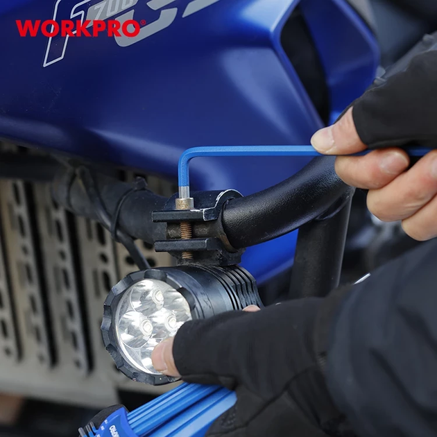 Набір ключів шестигранних метричних з довгим важелем WORKPRO (9шт.) HEX CR-V PRO PLUS WP222015 - Фото 7 Набір ключів шестигранних метричних з довгим важелем WORKPRO (9шт.) HEX CR-V PRO PLUS WP222015 - зображення 7