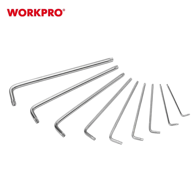 Набір ключів шестигранних метричних з довгим важелем WORKPRO (9шт.) TORX S2 PRO WP222003 - зображення 4