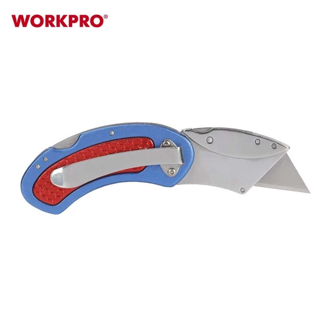 Нож трапециевидный складной алюминиевый WORKPRO PRO WP211005 - Фото 2 Нож трапециевидный складной алюминиевый WORKPRO PRO WP211005 - изображение 2