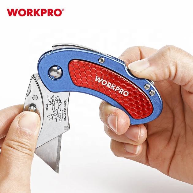Нож трапециевидный складной алюминиевый WORKPRO PRO WP211005 - Фото 7 Нож трапециевидный складной алюминиевый WORKPRO PRO WP211005 - изображение 7