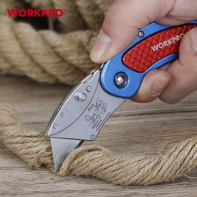 Нож трапециевидный складной алюминиевый WORKPRO PRO WP211005 - Фото 11 Нож трапециевидный складной алюминиевый WORKPRO PRO WP211005 - изображение 11