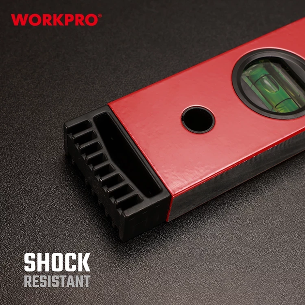 Уровень алюминиевый с магнитной базой WORKPRO 400 мм, 0.5 мм PRO WP262010 - изображение 5