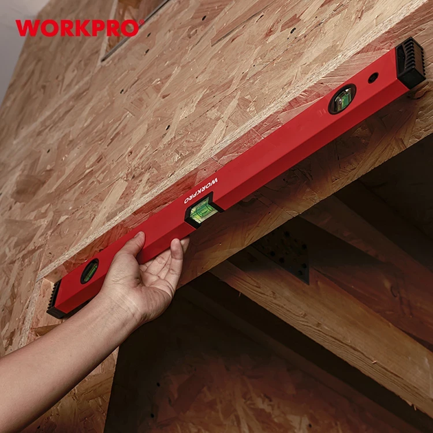 Уровень алюминиевый с магнитной базой WORKPRO 400 мм, 0.5 мм PRO WP262010 - изображение 6