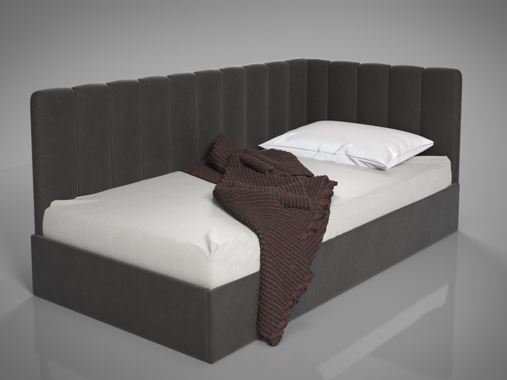 Кровать-диван BacardiDesign без подъемного механизма 90x200 серый ...