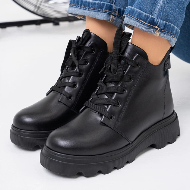 Женские зимние ботинки низкие ISSA PLUS OB2-374 41 26.5 см Черные ...