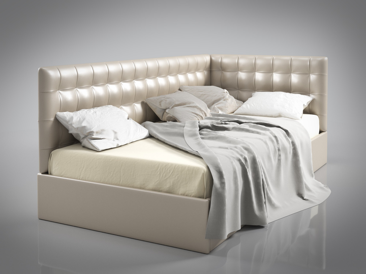 Кровать-диван SunriseDesign без подъемного механизма 80x200 бежевый ...