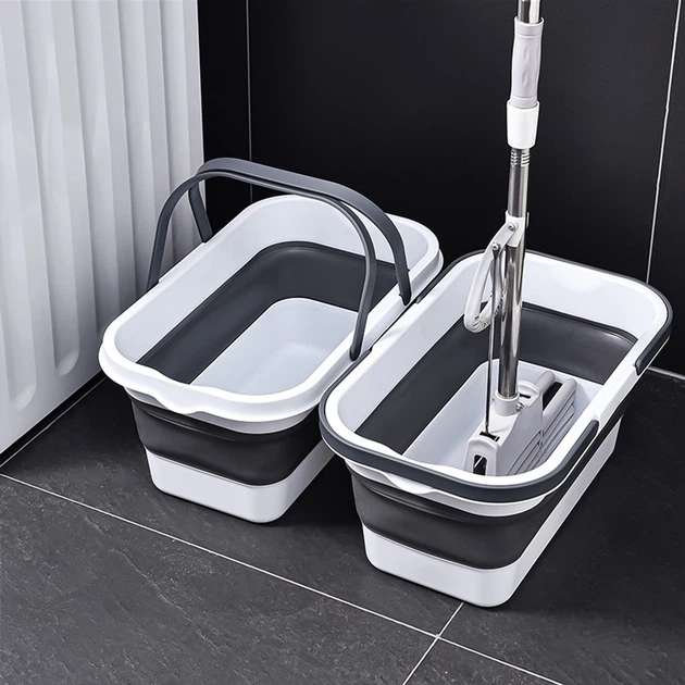 Відро складане МВМ MY HOME BIN-19 16L WHITE/GRAY Біло-сіре - зображення 9