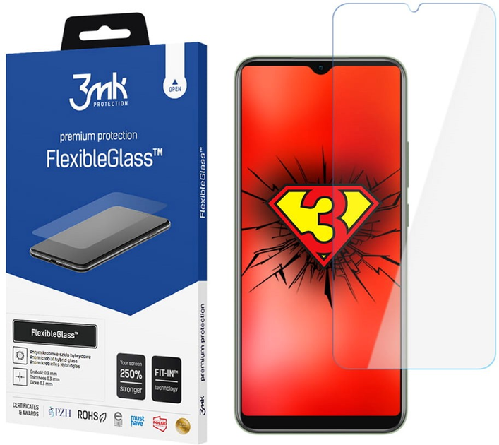 Szkło hybrydowe 3MK Flexible Glass do Realme Narzo 50i Prime (5903108490214) - obraz 1