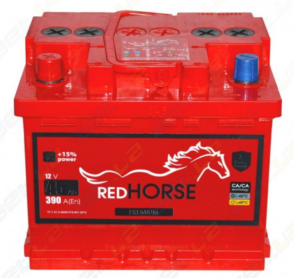 Аккумулятор автомобильный 6СТ-45Ач L+ 390A PREMIUM, RED HORSE Украина - изображение 4