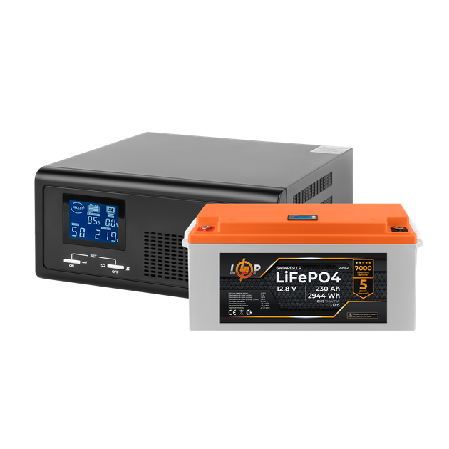 Комплект резервного питания LP (LogicPower) ИБП + литиевая (LiFePO4) батарея (UPS B430+ АКБ LiFePO4 2944W) - Фото 1 Комплект резервного питания LP (LogicPower) ИБП + литиевая (LiFePO4) батарея (UPS B430+ АКБ LiFePO4 2944W) - изображение 1