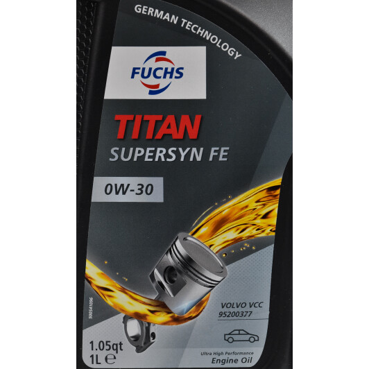Fuchs Titan Supersyn F ECO-FE 0W-30 Motoröl, 20 Liter - Kompatibel Mit STJLR.03.5007, Für Ford & Sparsame Motoren