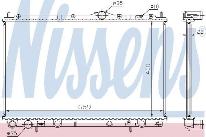 Радиатор охлаждения двигателя NISSENS 65559A Volvo V40, S40 8601843, 988025, 3474795 - изображение 1