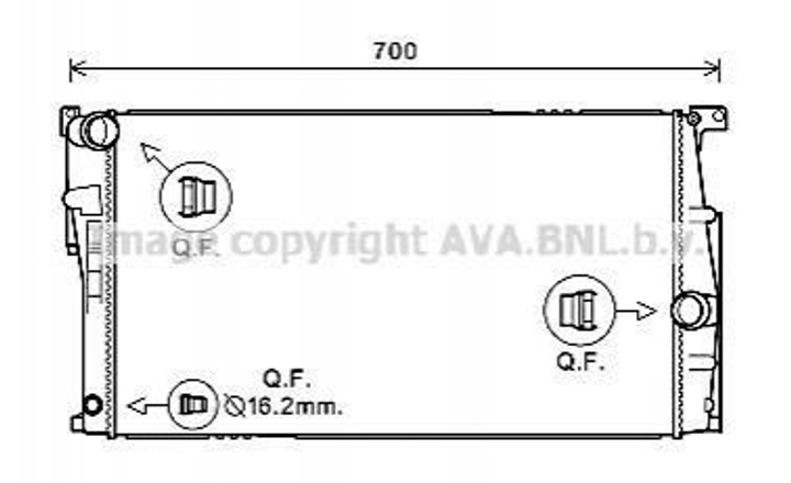 Радиатор охлаждения двигателя AVA COOLING BW2453 BMW 3 Series, 4 Series, 2 Series, 1 Series 17118673370, 17118672102, 17117600523 - изображение 1