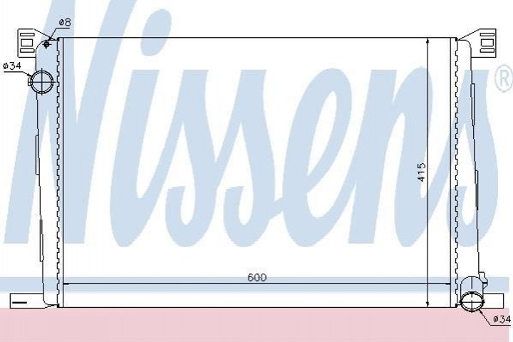 Радіатор охолодження двигуна NISSENS 69706 - зображення 1