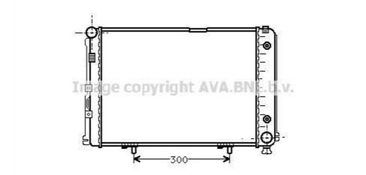 Радиатор охлаждения двигателя AVA COOLING MS2110 Mercedes E-Class 1245000503, 1245002403, 21535 - изображение 1