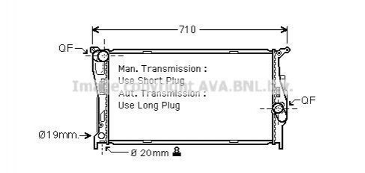 Радиатор охлаждения двигателя AVA COOLING BWA2293 BMW 3 Series, X1, 1 Series 17112468099, 17117558480, 17117788903 - изображение 1