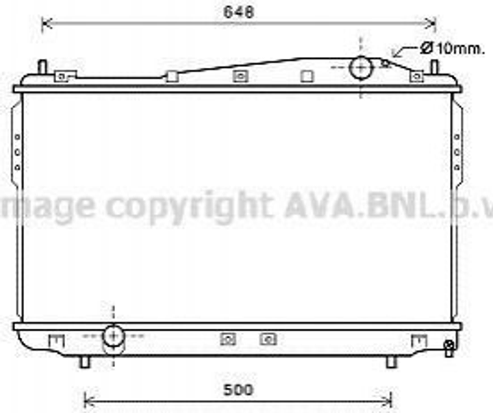 Радиатор охлаждения двигателя AVA COOLING DW2136 Chevrolet Epica 96815276, 96887351, P96815276 - изображение 1