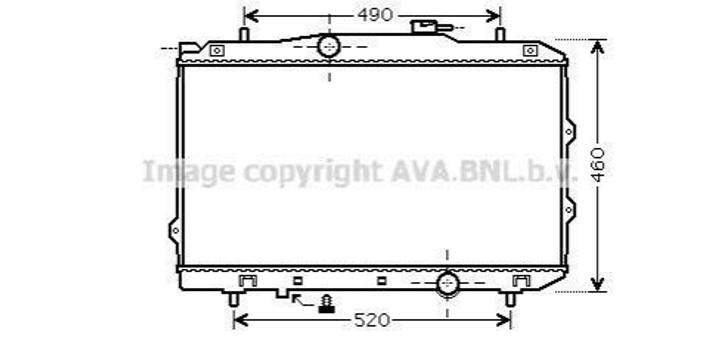 Радиатор охлаждения двигателя AVA COOLING KA2119 KIA Cerato 253102F840, 253102F800, S253102F840 - изображение 1