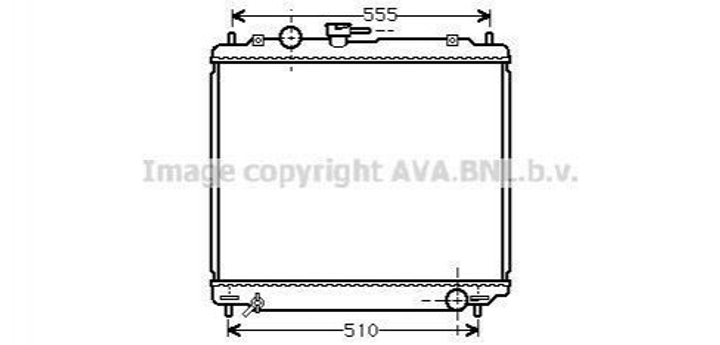 Радиатор охлаждения двигателя AVA COOLING MT2109 Mitsubishi Pajero MB340052, MB890956 - изображение 1