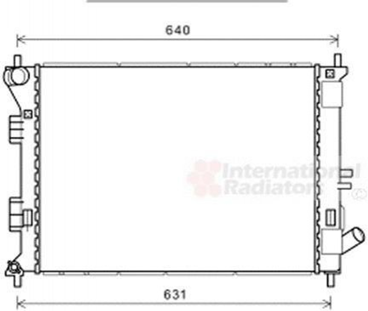 Радіатор охолодження двигуна Van Wezel 82002335 Hyundai I30, Elantra; KIA Soul, Ceed, Pro Ceed 253103X011, 253103X010, 253103X000 - зображення 1