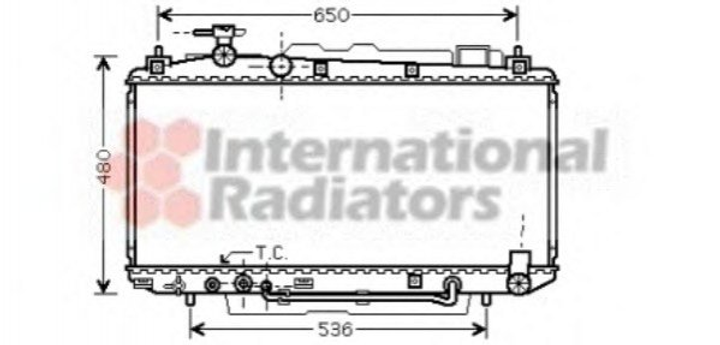 Радиатор охлаждения двигателя Van Wezel 53002301 Toyota Rav-4 1640028140, 1640028460, 1640028180 - изображение 1