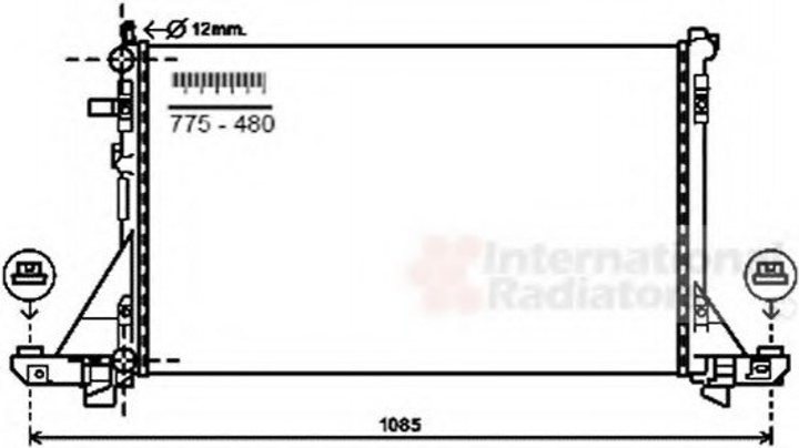 Радиатор охлаждения двигателя Van Wezel 43002561 Renault Master; Opel Movano 214004474R, 2140000Q2A, 4419451 - изображение 1