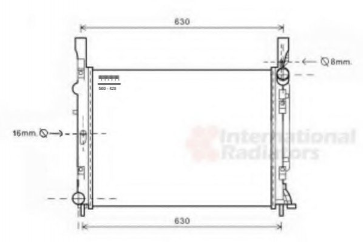 Радиатор охлаждения двигателя Van Wezel 43002472 Renault Kangoo 8200418329 - изображение 1