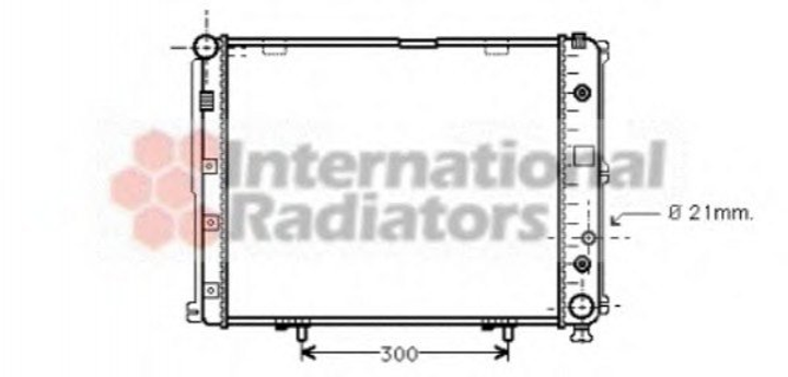 Радіатор охолодження двигуна Van Wezel 30002148 Mercedes E-Class A1245006303, A1245006202, 1245006303 - зображення 1