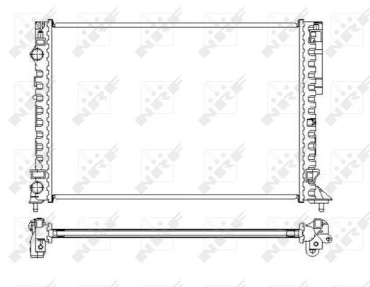 Радиатор охлаждения двигателя NRF 58242 Renault Laguna, Espace 7701045345, 7701045410, 7701049754 - изображение 1