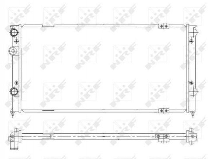 Радиатор охлаждения двигателя NRF 58929 Volkswagen Passat 357121251F, 357121251C, 357121251B - изображение 1