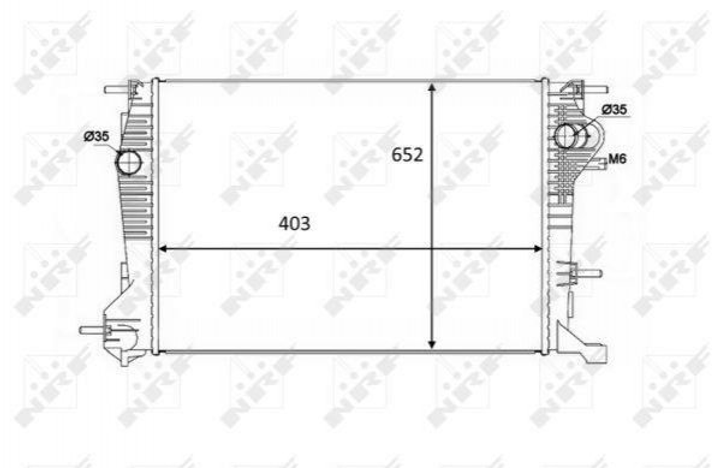 Радіатор охолодження двигуна NRF 58488 Renault Scenic, Grand Scenic 214100015R - зображення 1