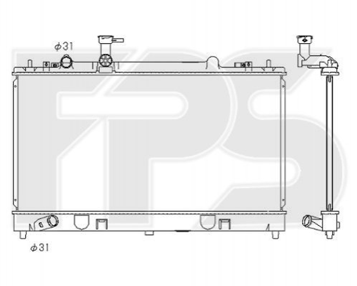 Радіатор охолодження двигуна FPS FP 44 A636 Mazda 6 - зображення 1