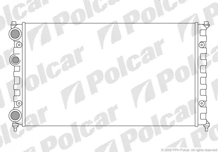 Радиатор охлаждения двигателя Polcar 6713086 Seat Cordoba, Ibiza 6K0121253AD - изображение 1