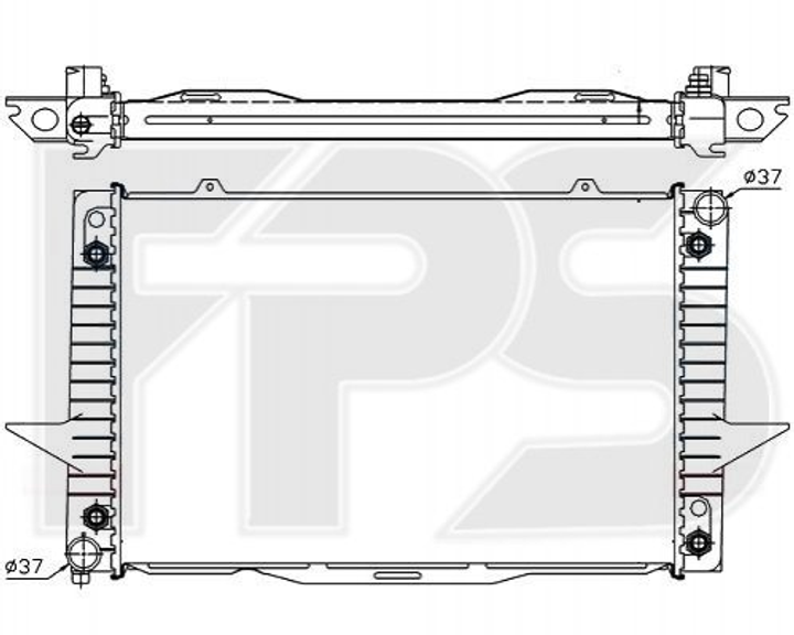 Радіатор охолодження двигуна FPS FP 72 A490 Volvo V70, C70, XC70 - зображення 1