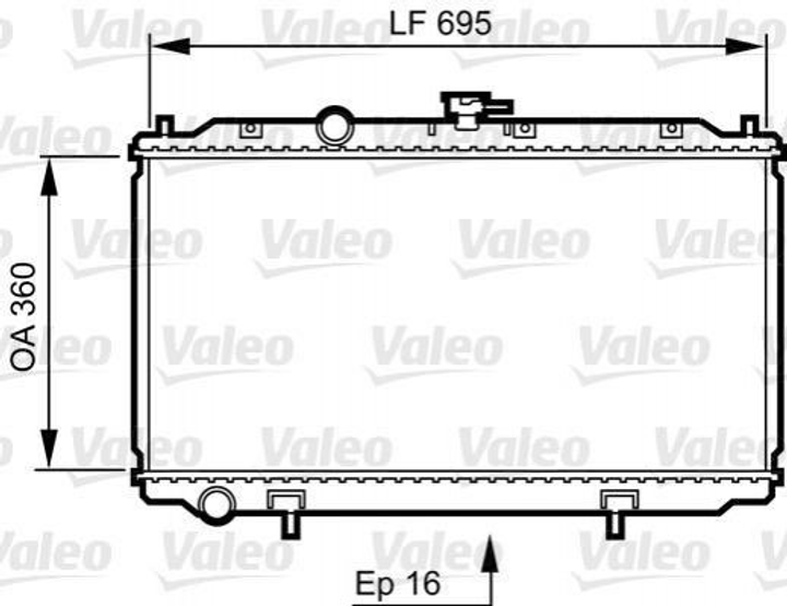 Радиатор охлаждения двигателя Valeo 734736 Nissan Almera, Primera 21410BM400, 21410BM402 - изображение 1