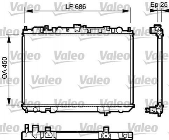 Радиатор охлаждения двигателя Valeo 735081 Nissan X-Trail 214108H800 - зображення 1