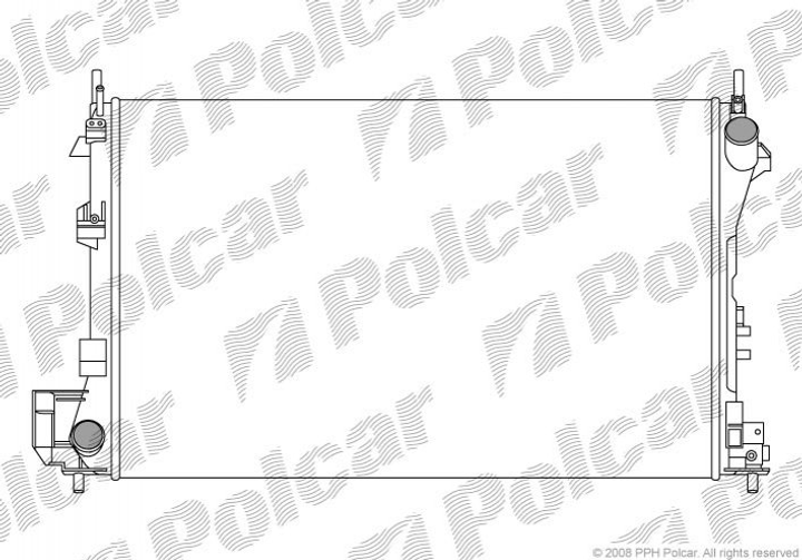 Радіатор охолодження двигуна Polcar 551808A2 Opel Vectra 51770410, 24418343, 1300246 - зображення 1