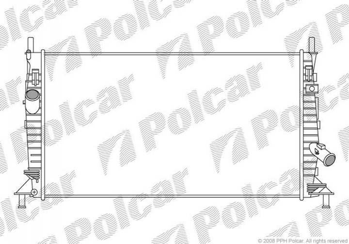 Радіатор охолодження двигуна Polcar 3202082 Ford Focus, C-Max; Mazda 3; Volvo S40, V50, C30 1230987, 1357325, 30741045 - зображення 1