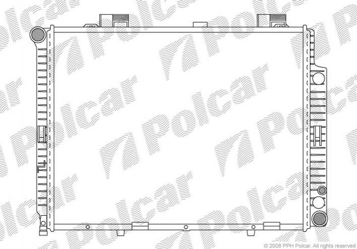 Радиатор охлаждения двигателя Polcar 5015083 Mercedes E-Class A2105006103, A2105005203 - изображение 1