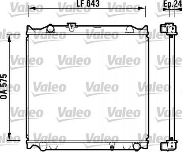 Радиатор охлаждения двигателя Valeo 734205 Toyota Land Cruiser 1640067130 - изображение 1