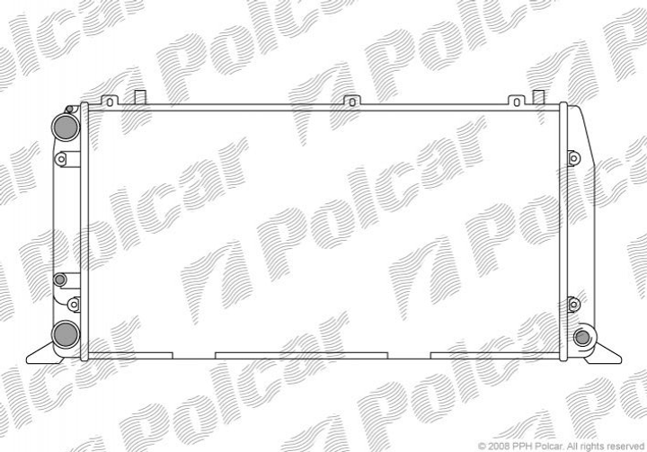 Радіатор охолодження двигуна Polcar 1307084 Audi 80 893121253A - зображення 1