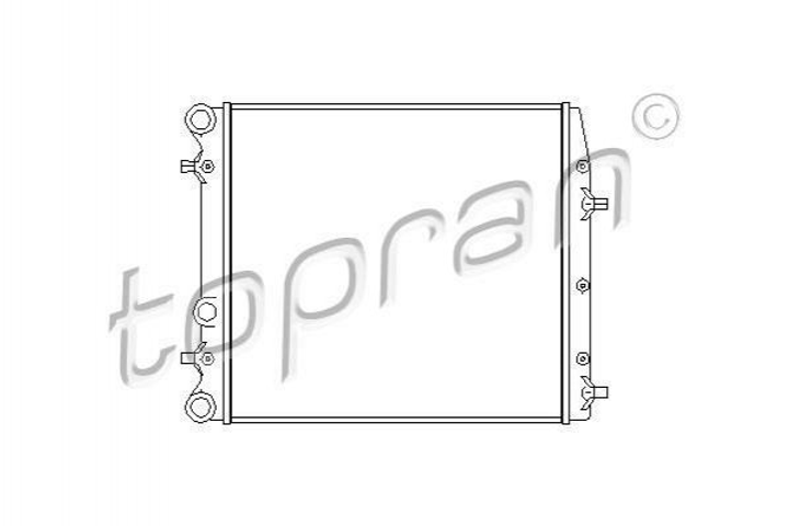 Радиатор охлаждения двигателя TOPRAN / HANS PRIES 112239 Skoda Fabia; Seat Ibiza, Cordoba; Volkswagen Polo 6Q0121253AE, 6Q0121253J - изображение 1