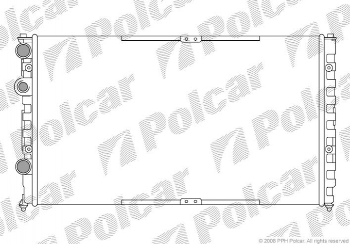 Радиатор охлаждения двигателя Polcar 952508A1 Volkswagen Polo, Caddy 6K0121253AS - изображение 1