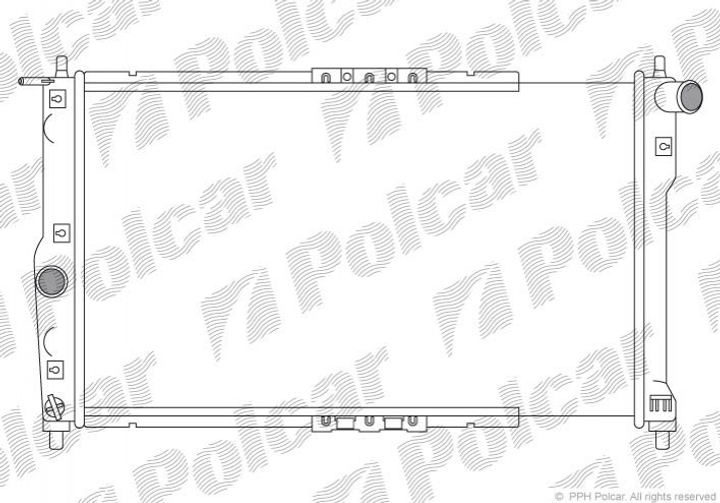 Радиатор охлаждения двигателя Polcar 291208A Daewoo Lanos 96559564, 96182261, 52484449 - изображение 1