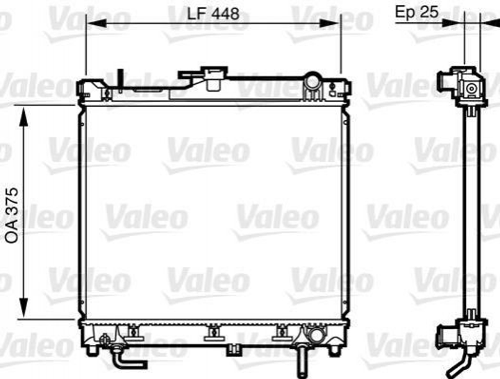 Радиатор охлаждения двигателя Valeo 735578 Suzuki Jimny 1770080A10 - зображення 1