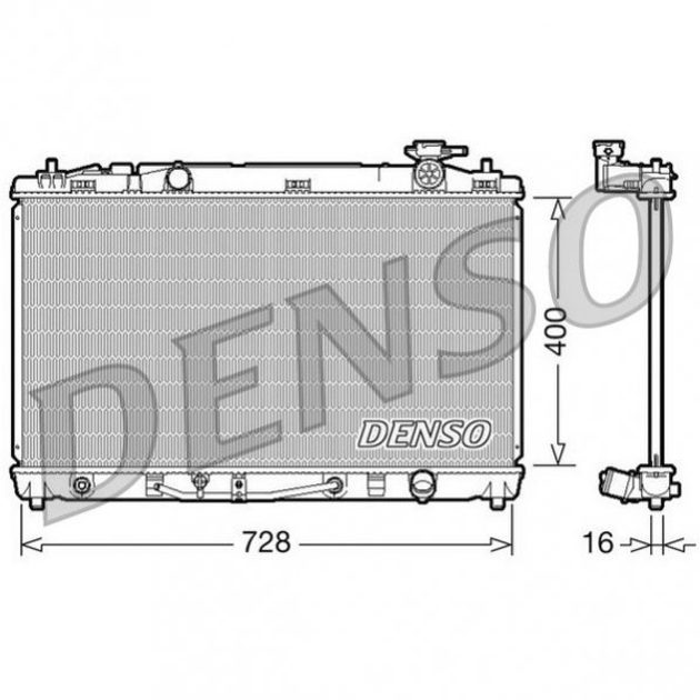 Радиатор охлаждения двигателя DENSO DRM50042 Toyota Camry 1640028630 - изображение 1