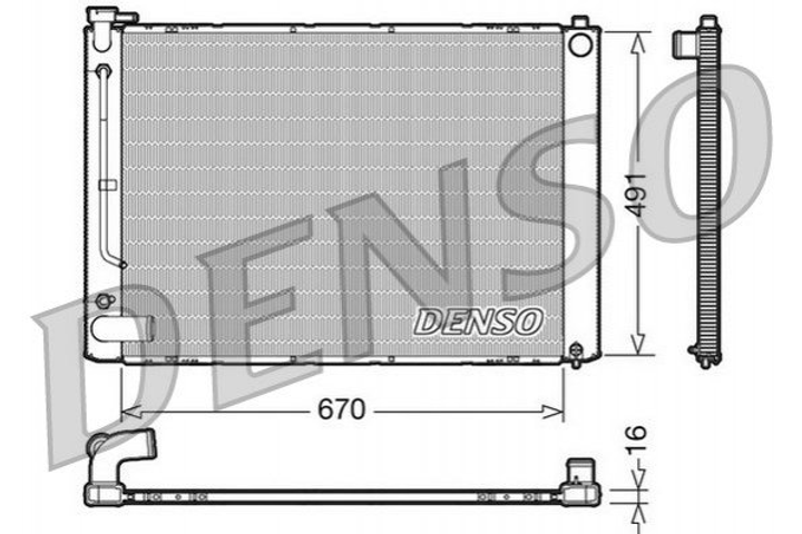 Радиатор охлаждения двигателя DENSO DRM50055 Lexus RX 1604120290 - зображення 1