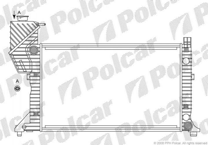 Радіатор охолодження двигуна Polcar 506208A2 Mercedes Sprinter A9015003100 - зображення 1