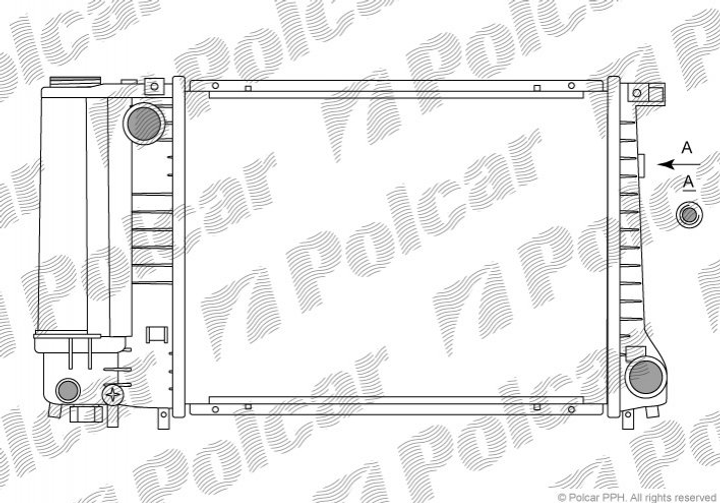 Радиатор охлаждения двигателя Polcar 200708A1 BMW 5 Series, 3 Series 1712971, 1712978, 1712996 - изображение 1